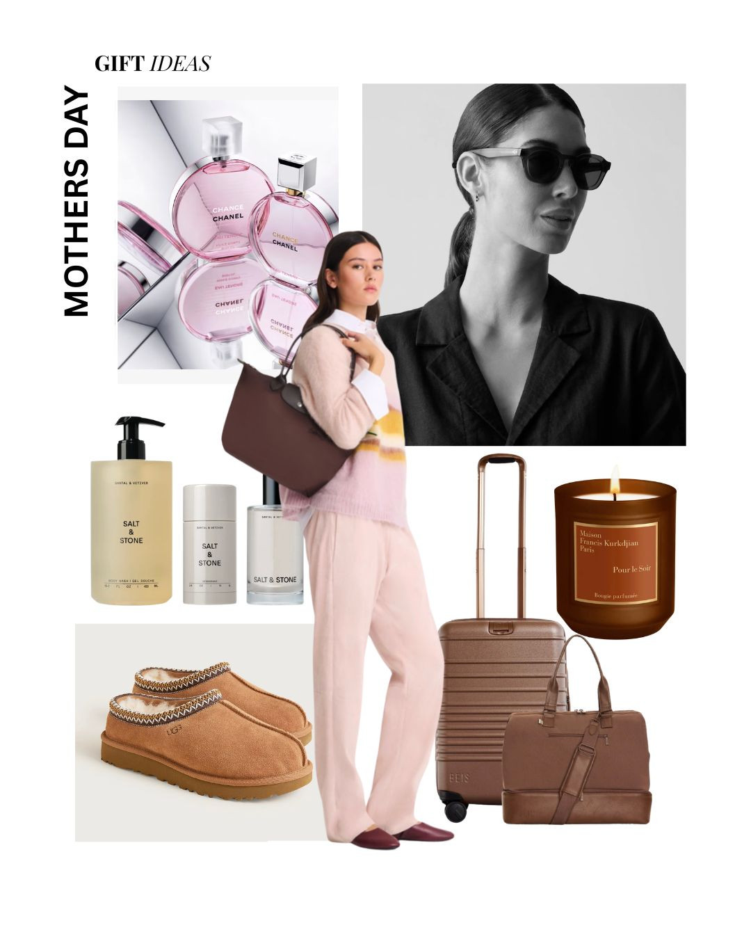 Because she deserves more than a last-minute card. Here's a curated edit of gifts for the mom with taste — from Chanel Chance to cozy UGGs, Salt & Stone body care, a Maison Francis Kurkdjian candle, and the chicest luggage set for her next trip. Whatever her vibe, we've got her covered. 

#MothersDay #MothersDayGiftIdeas #GiftGuide #GiftsForMom #MomGifts #MothersDayGifts2026 #LuxuryGifts #GiftInspo #ChanelChance #UGG #SaltAndStone #MaisonFrancisKurkdjian #FashionInfluencer #StyleInspo #EditorialStyle #GiftIdeas #ForHer #MomStyle #CuratedGifts #Lifestyle 

 #LTKMothersDay #LTKBeauty #LTKMens
