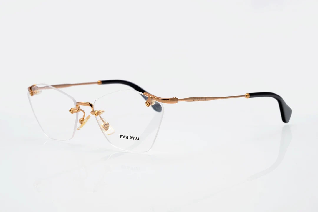 Miu Miu VMU51L Vintage Eyeglasses Rimless Cat Eye Optical - Etsy | Etsy (US)