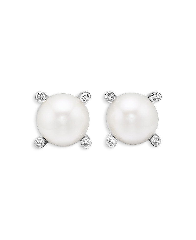 David Yurman Cultured Freshwater Pearl Earrings with Diamonds | Bloomingdale's (US)