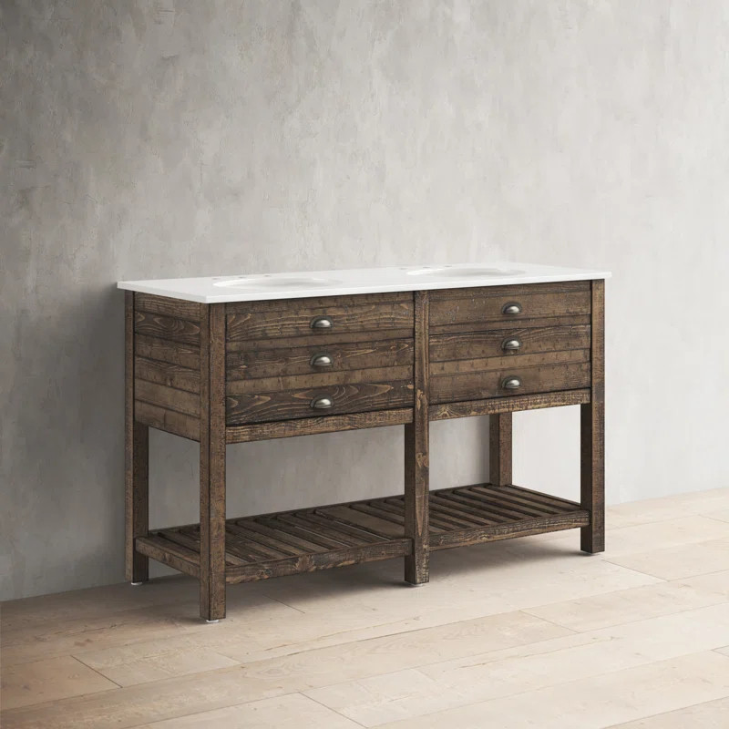 Leila 57" Double Bathroom Vanity Set | Wayfair North America
