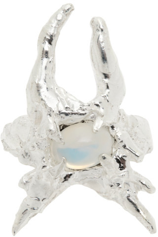 SSENSE Exclusive Silver Ghost Ring | SSENSE