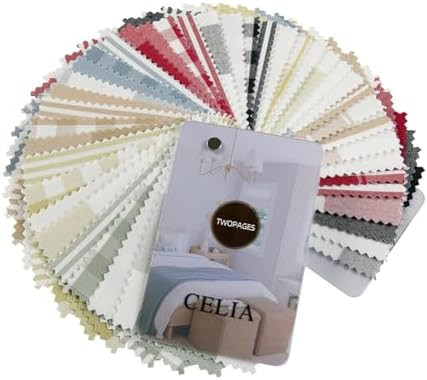 TWOPAGES Celia Series Roman Shade Fabric Sample Book Swatches | Amazon (US)