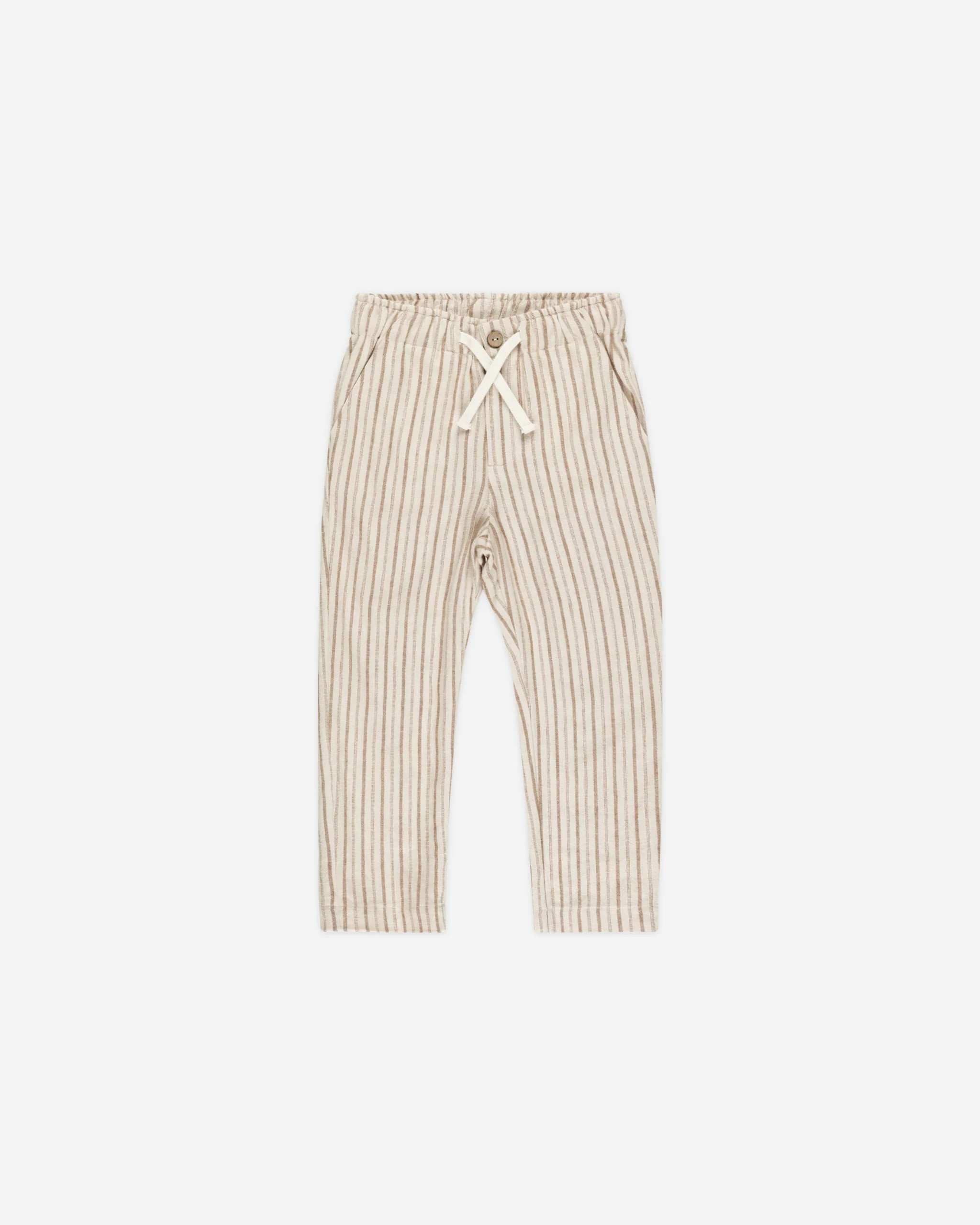Kalen Pant || Saddle Pinstripe | Rylee + Cru