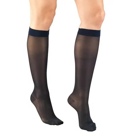 Truform Women's Stockings, Knee High, Sheer: 15-20 mmHg, Navy, Medium | Walmart (US)