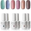 Gellen Crayon Series Gel Nail Polish Set - Classic Pastel Shade 6 Colors Collection Soak Off Nail... | Amazon (US)