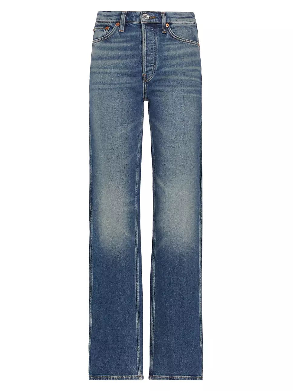 Re/done 90s Distressed High-Rise Loose-Fit Jeans | Saks Fifth Avenue