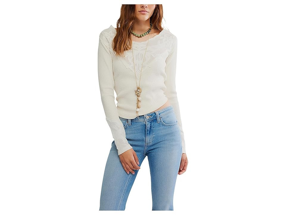 Free People Butterfly Cuff Women's Clothing Sugar Swizzle : LG (Women's 12), Cotton/Elastane/Lyocell | Zappos