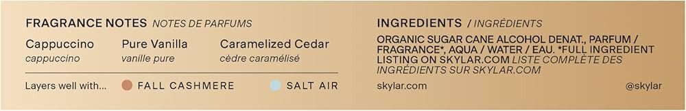 Skylar Vanilla Sky Eau de Parfum -Hypoallergenic & Clean Perfume for Women & Men, Vegan & Safe fo... | Amazon (US)