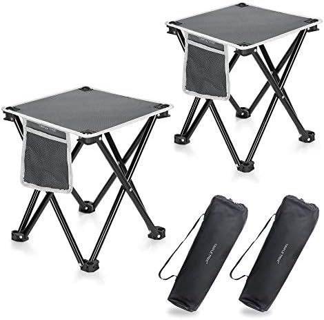 TRIPLE TREE 2 Pack Camping Stool, 13.8 Inch Portable Folding Stool for Outdoor Walking Hiking Fishin | Amazon (US)