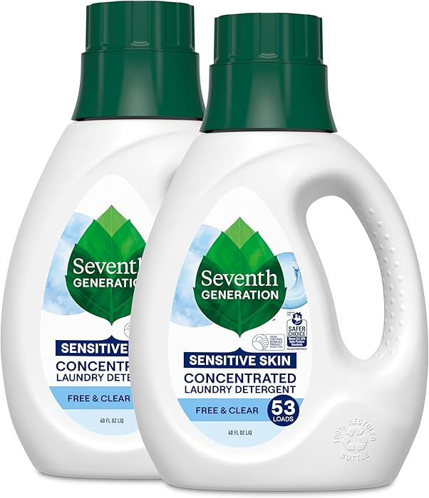 Seventh Generation Concentrated Laundry Detergent Liquid Free & Clear Fragrance Free 40 Fl Oz (Pa... | Amazon (US)
