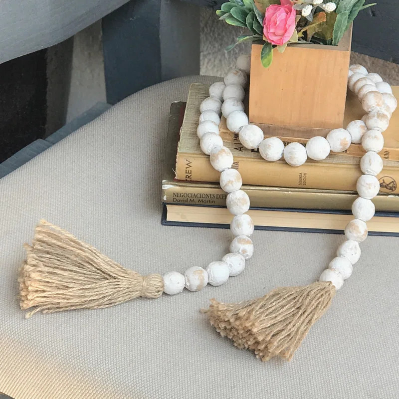 Clay Bead Garland with Twine Tassel | Wayfair North America