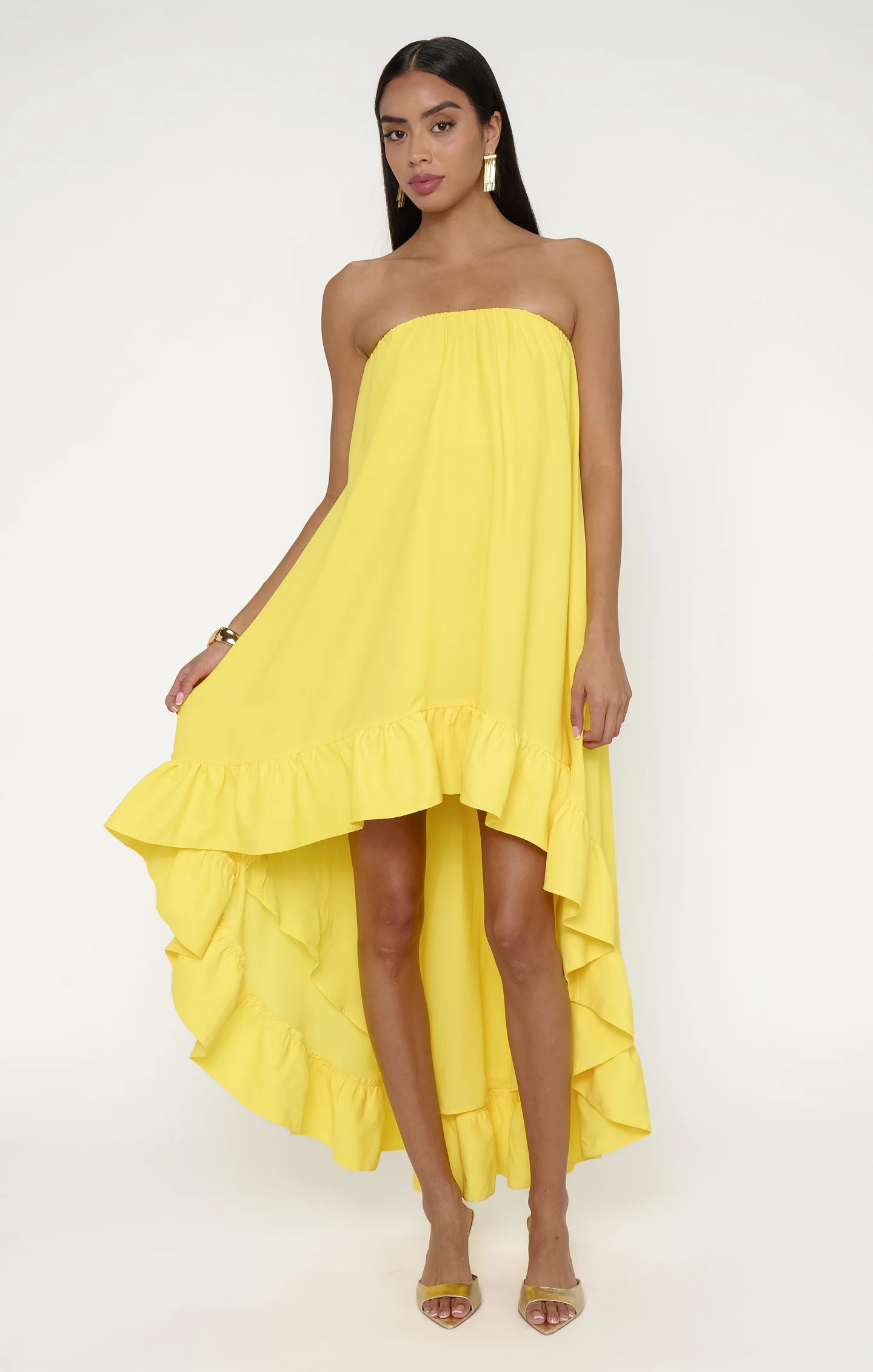 Rayna Dress ~ Bright Yellow Crisp | Show Me Your Mumu