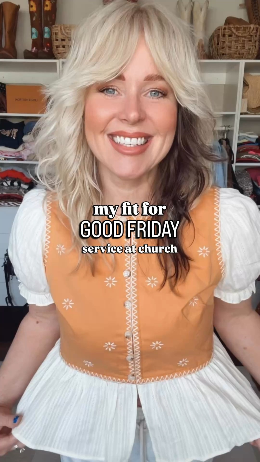 The cutest top and my fit for Good Friday service. 
•Top M @threebirdnest
•Jeans true to size regular length 
•Shoes true to size 
•Turquoise jewelry & earrings 
- save with code MANDIE20MAULDIN @threebirdnest if it’s not already on sale. 
#springoutfit #freepeople #jellyshoes #springstyle 

#LTKOver40 #LTKootd #LTKgrwm