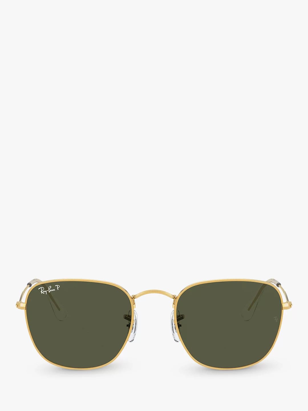 Ray-Ban RB3857 Unisex Polarised Square Sunglasses, Legend Gold | John Lewis (UK)