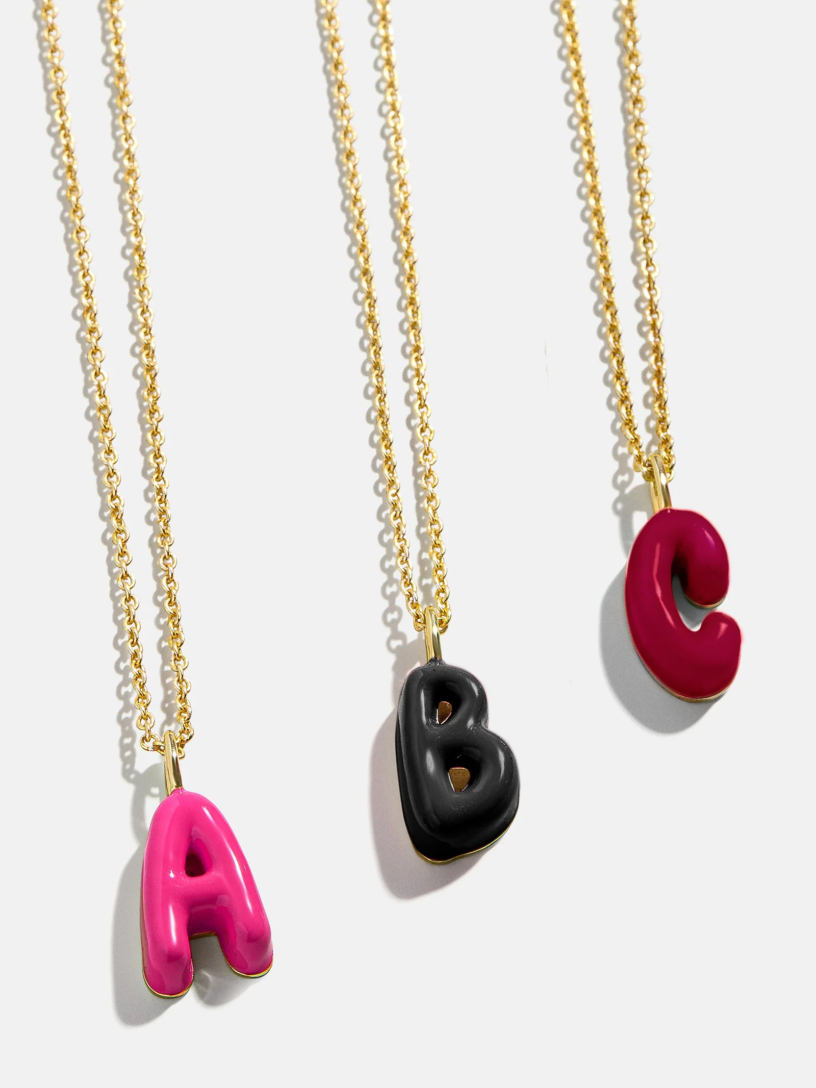 Mini Bubble Initial Necklace - Black | BaubleBar (US)