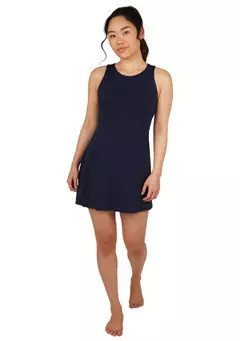 90 Degree by Reflex Women's Sleeveless Nude Tech Renaissance Side Pleat Dress | Belk