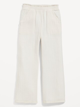 Flowy Smocked Double-Weave Pull-On Pants for Girls | Old Navy (US)