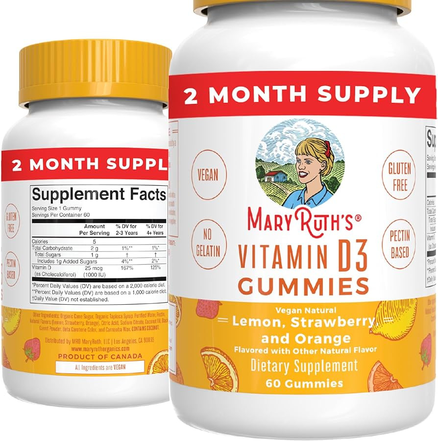 Vitamin D3 Gummies | 2 Month Supply | Vitamin D3 1000 IU Gummies for Adults & Kids Ages 2+ | For ... | Amazon (US)