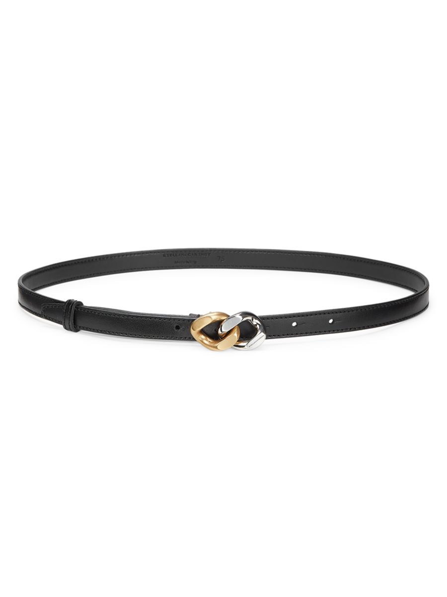 Chain-Link Vegan Leather Belt | Saks Fifth Avenue