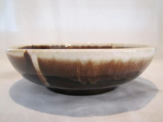 Brown Drip Glaze White Foam Serving Bowl | Etsy | Etsy (US)