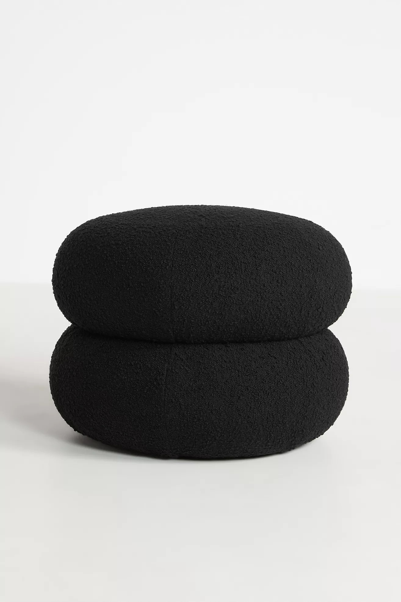 Muntz Bouclé Ottoman | Anthropologie (US)