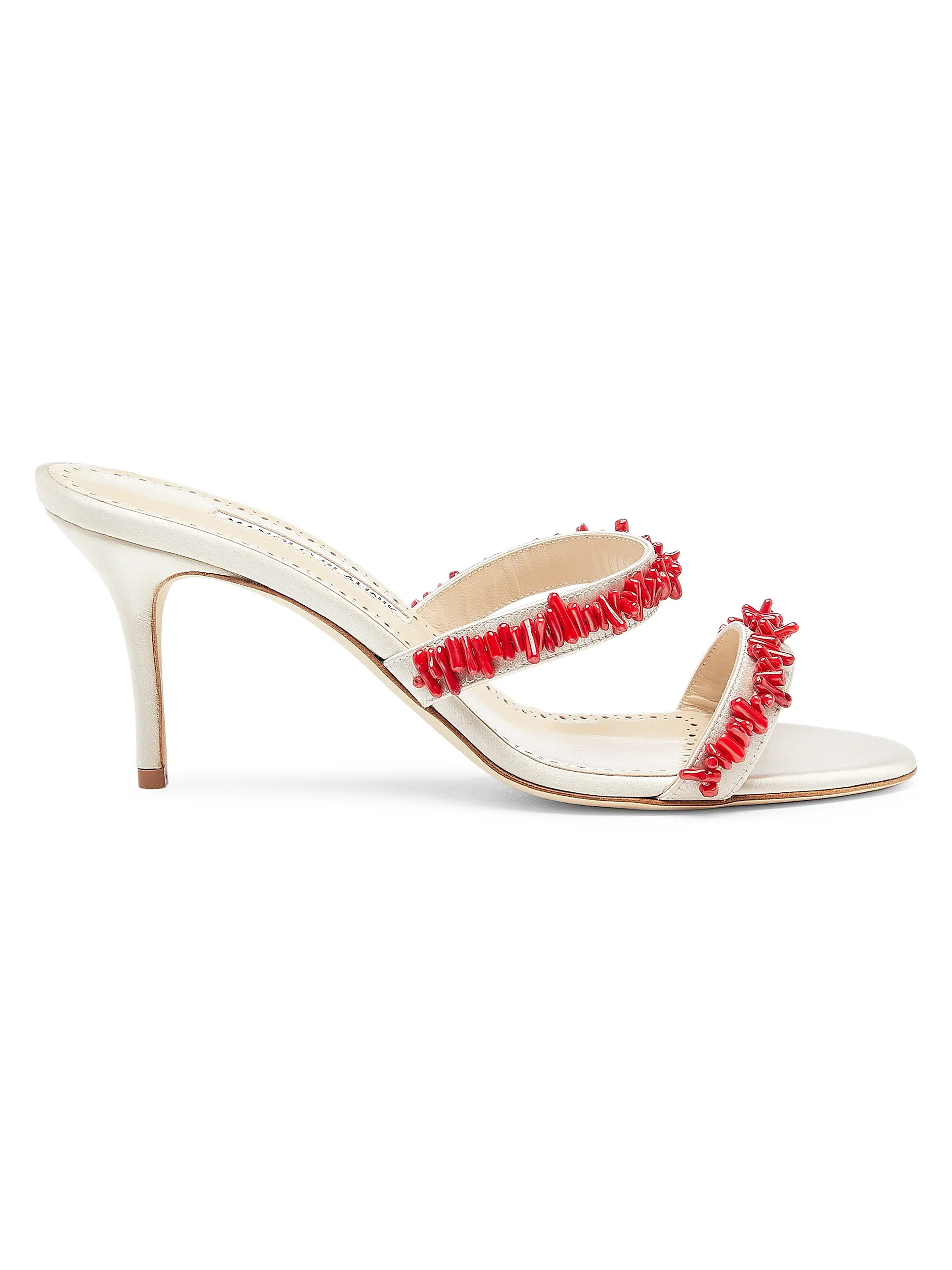 Clorettenu 70MM Embellished Satin Mules | Saks Fifth Avenue