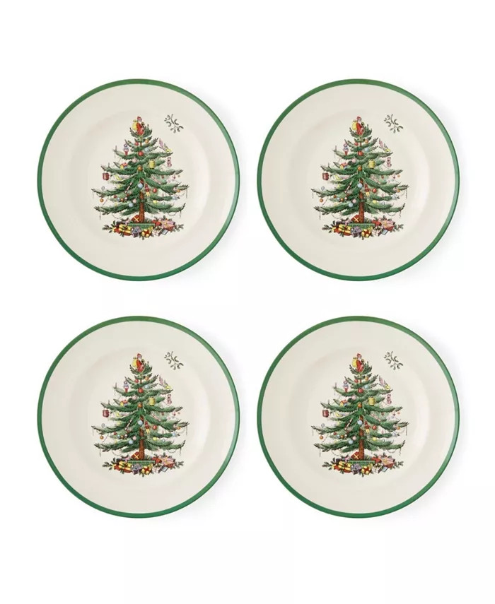 Spode Christmas Tree Dinner Plates, Set of 4 - Macy's | Macy's