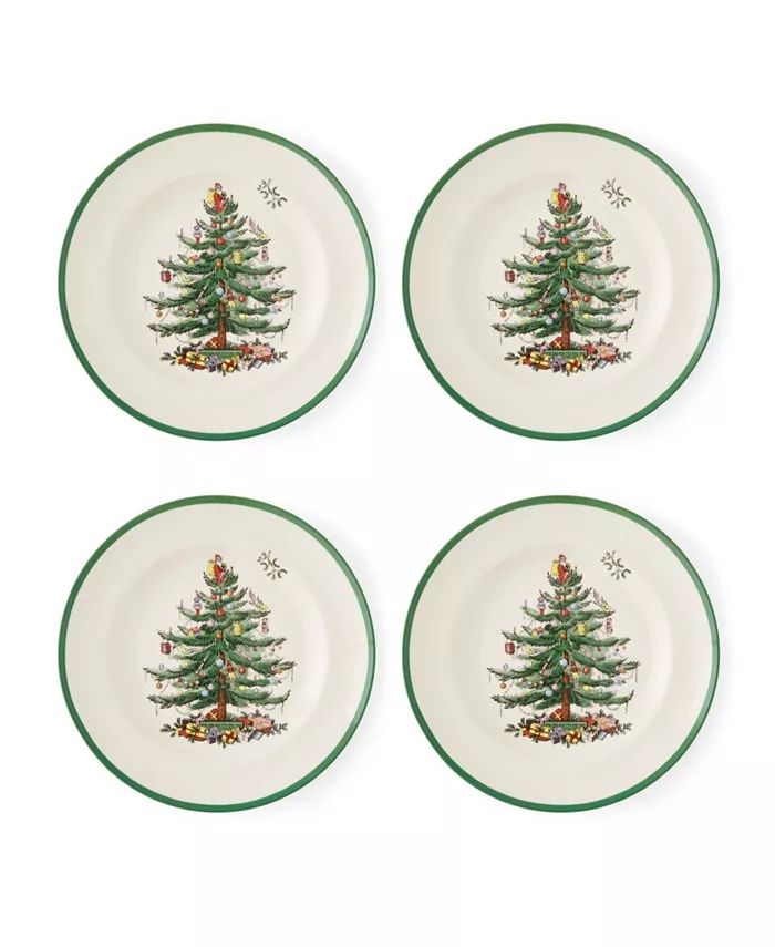 Christmas Tree Dinner Plates, Set of 4 | Macy's