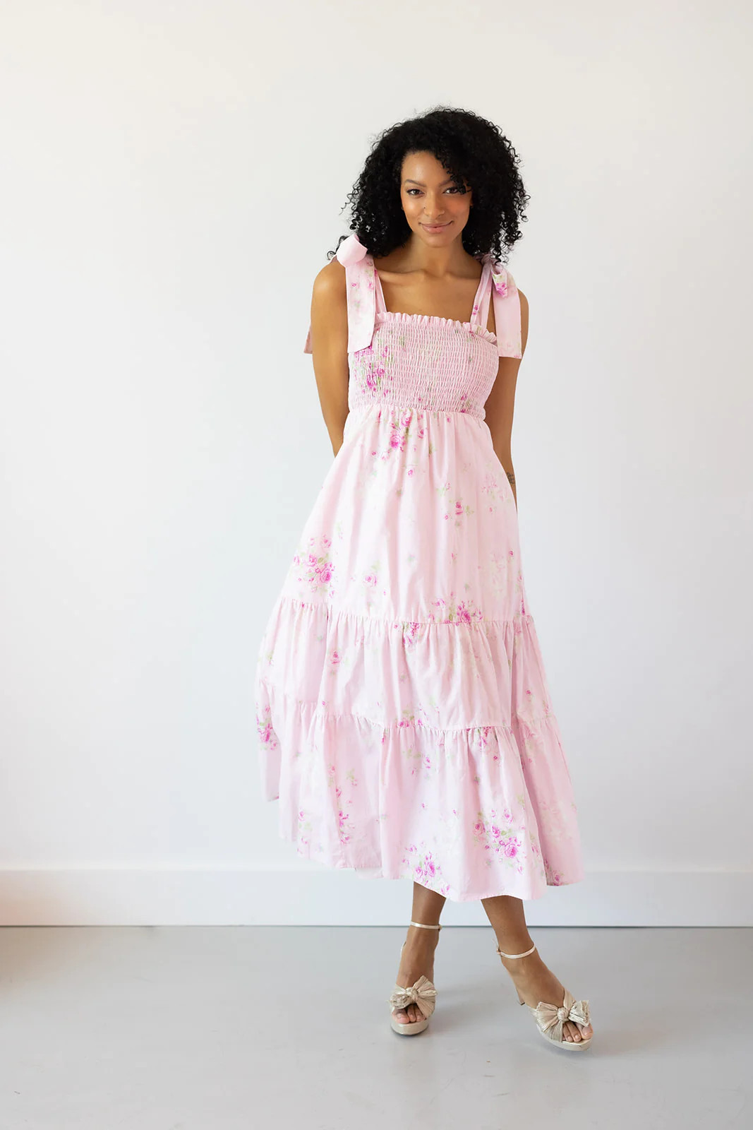 Emma Maxi Dress | Yves Sorbet Roses | Kathleen Maeve