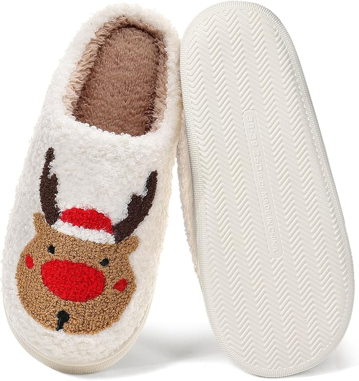 Adisputent Fluffy Slippers For Women Men Warm Cozy Plush Fuzzy Cushion Slippers Slip-on House Sli... | Amazon (US)