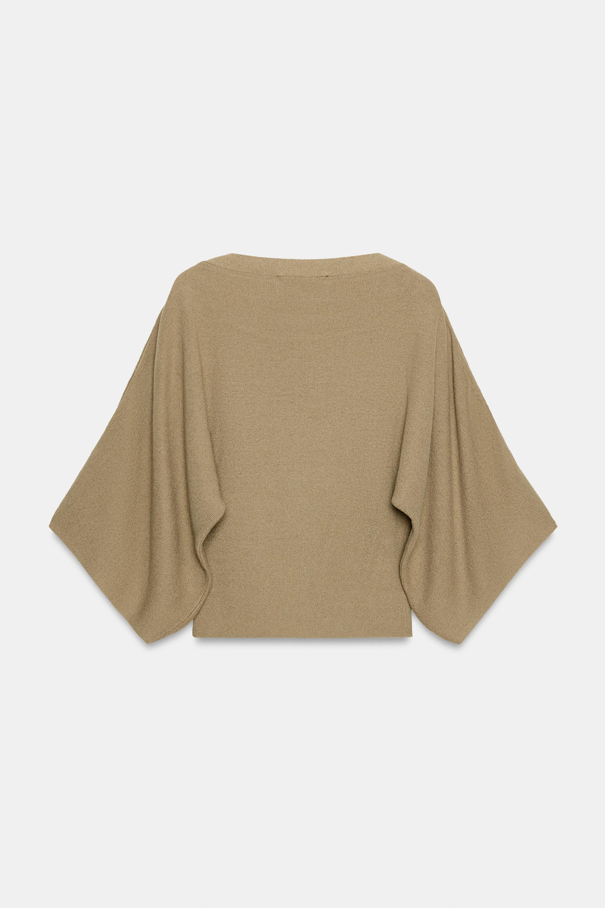 JUMPER WITH CAPE SLEEVES AND BUTTONS | Zara UK