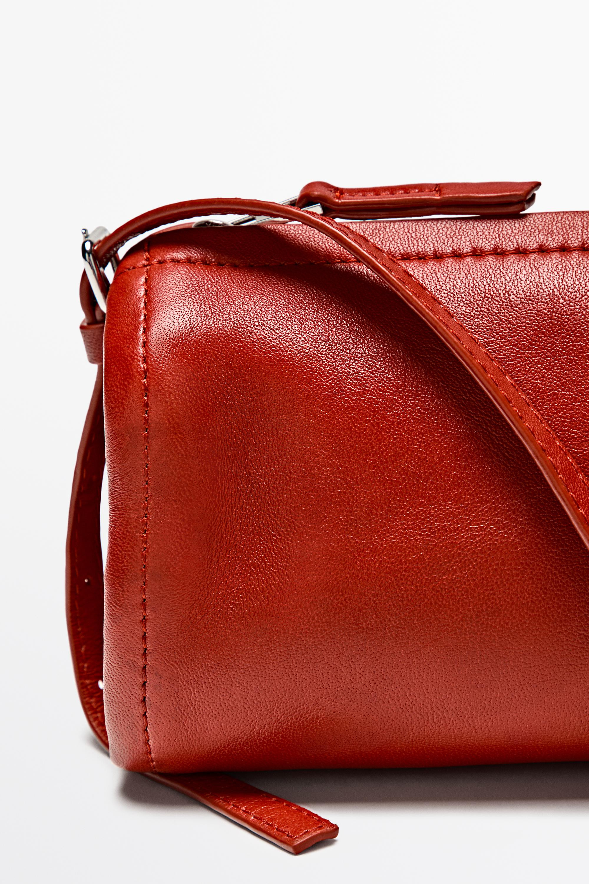 Nappa leather crossbody bag | Massimo Dutti UK