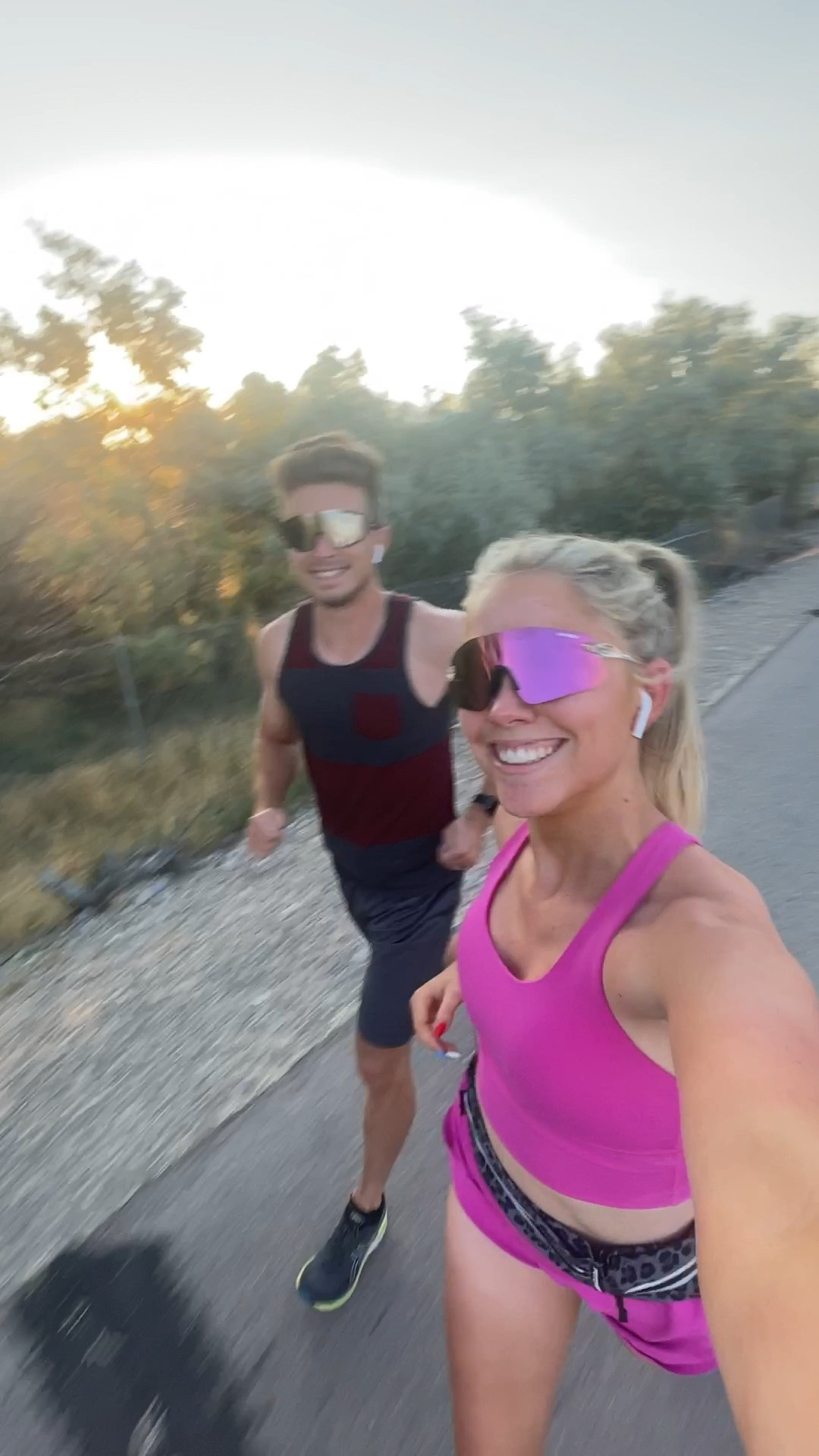 pink summer running outfit!! love these running sunglasses and my running belt bag! 
running shoes: I always size up half
workout top: true to size
running shorts: true to size 

| athletic wear | workout outfit | active wear | amazon fashion 

#LTKFindsUnder100 #LTKActive #LTKFitness
