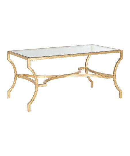 Gold Adolphine Glass Top Coffee Table | Zulily