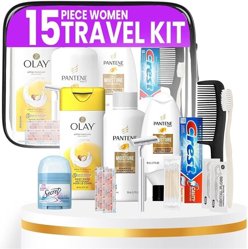 All Your Travel Essentials In One: Travel Toiletry Kit For Women – 15-Piece Set of Premium Trav... | Amazon (US)