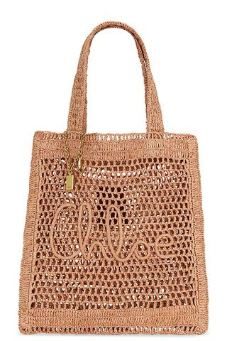 Chloe Summer Banana Tote Bag in Summery Beige - Peach. Size all. | FWRD 