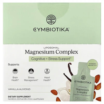 Cymbiotika, Liposomal Magnesium Complex, Vanilla Almond, 28 Liquid Packets, 0.3 fl oz (10 ml) Each | iHerb