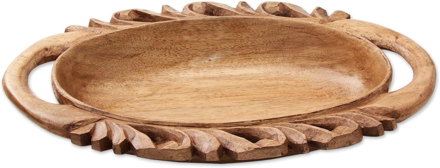 NOVICA Oval Beauty Wood Tray | Amazon (US)