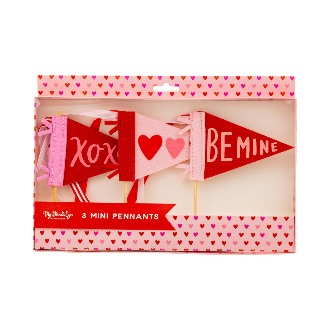 Valentine Mini Felt Pennant Banner Set | My Mind's Eye