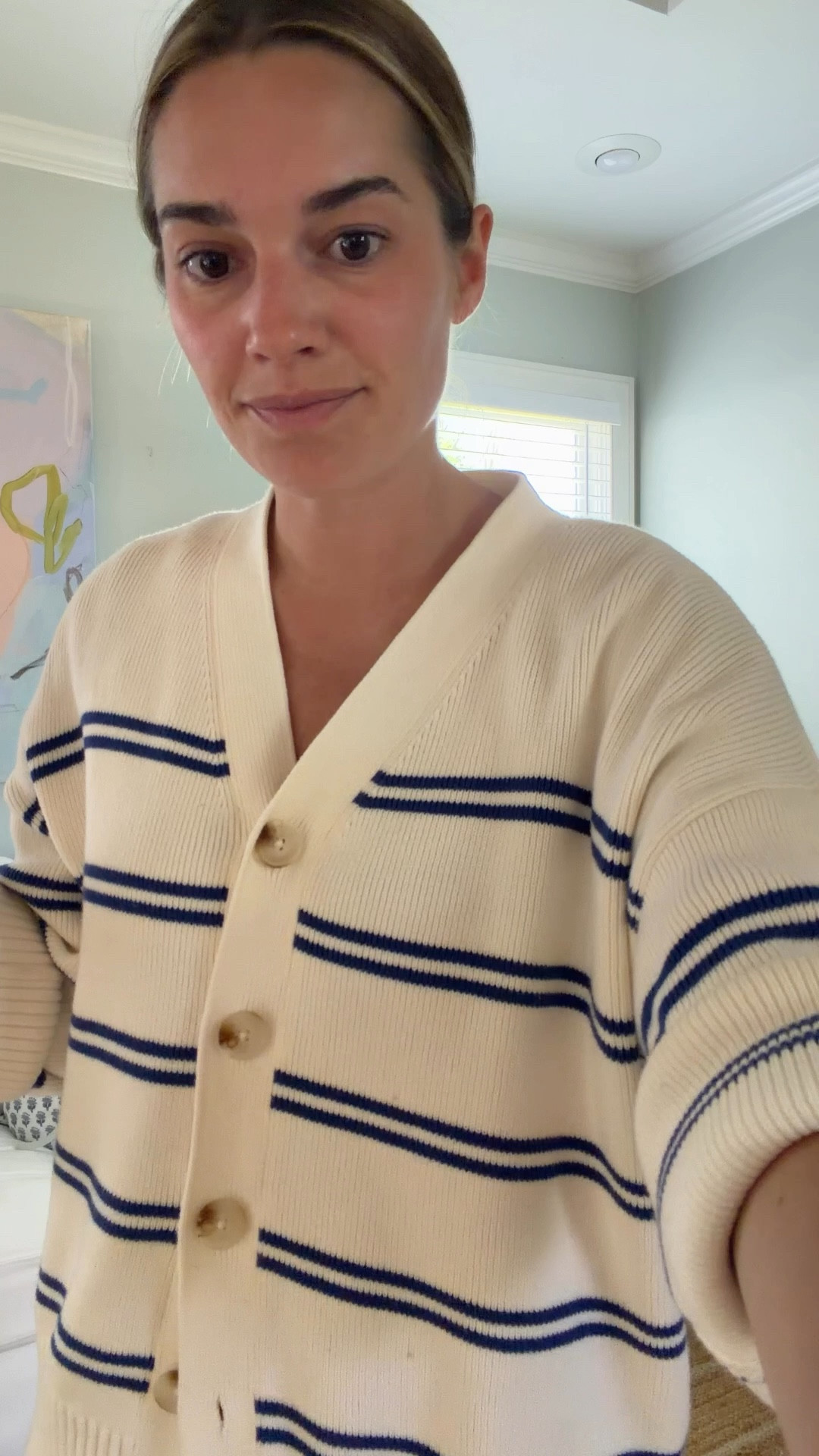 Wearing XS in sweater and XXS in blue set! 