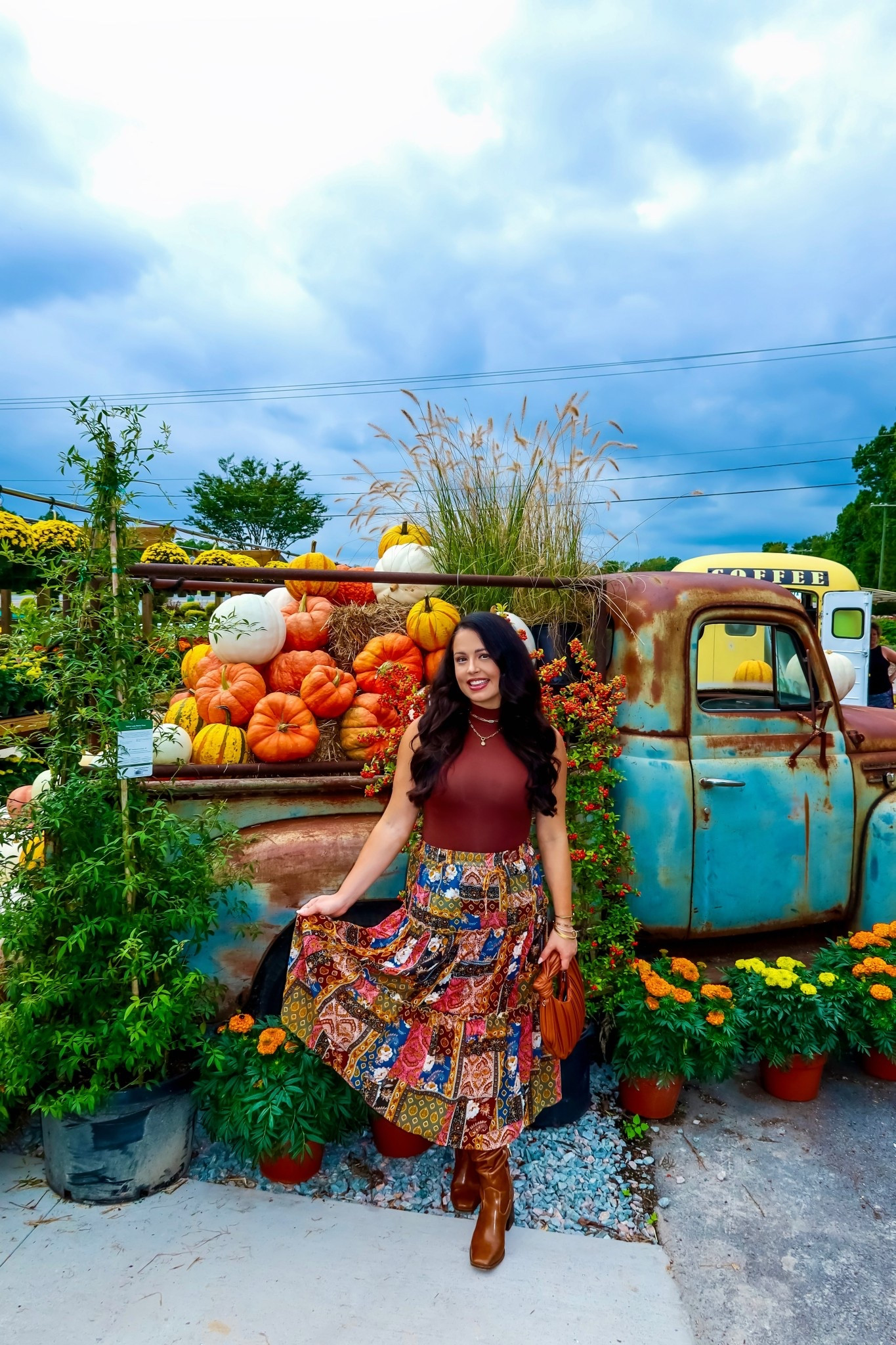 Under $30 Amazon floral skirt (medium), under $30 Amazon mock neck bodysuit (small, 5+ colors), under $70 square toe leather boots (tts) #founditonamazon

#LTKSaleAlert #LTKSeasonal #LTKFindsUnder50