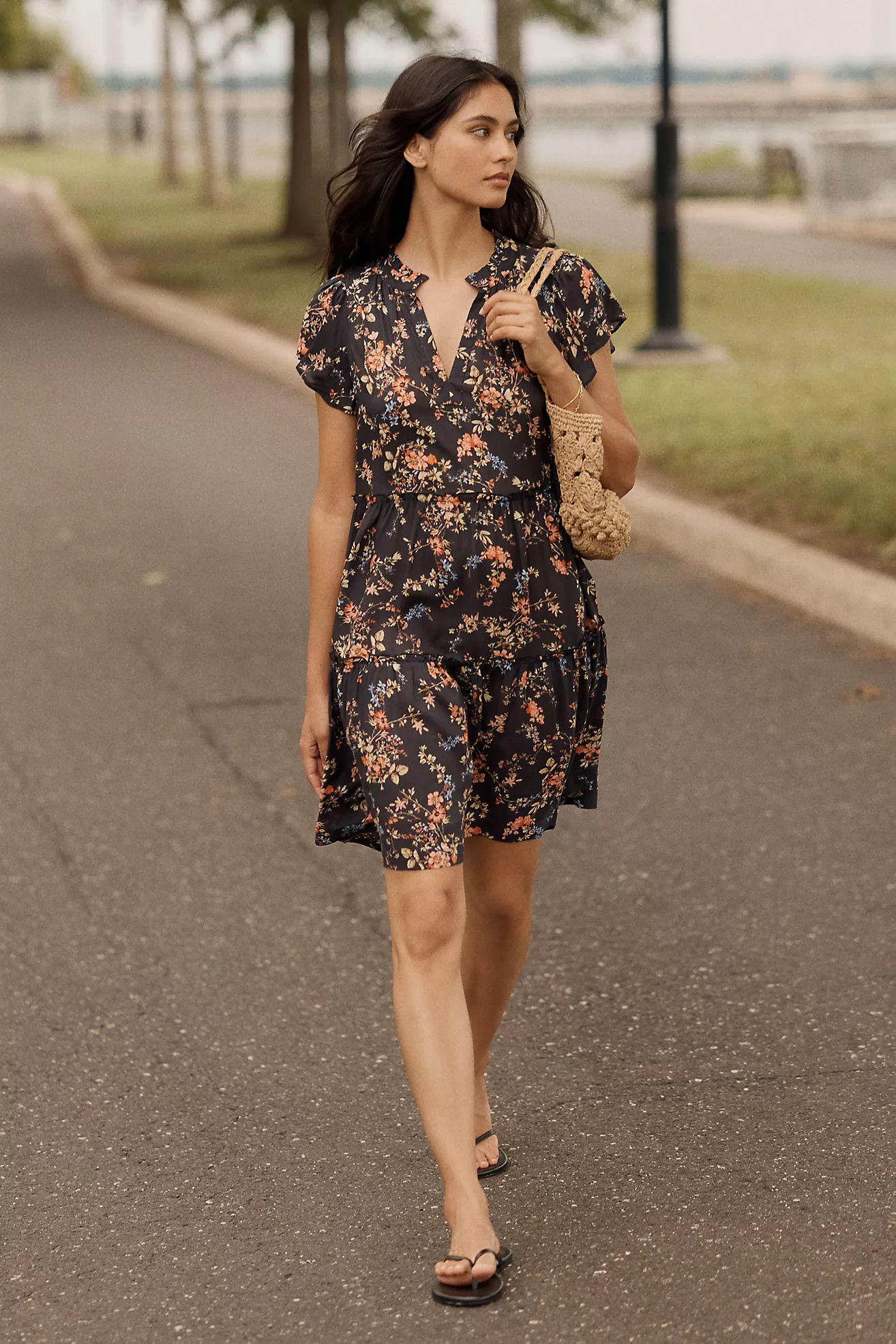 By Anthropologie Ruffle Sleeve Dress | Anthropologie (US)