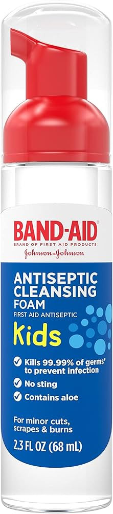 Band-Aid Brand First Aid Antiseptic Cleansing Foam for Kids, 2.3 fl. Oz | Amazon (US)