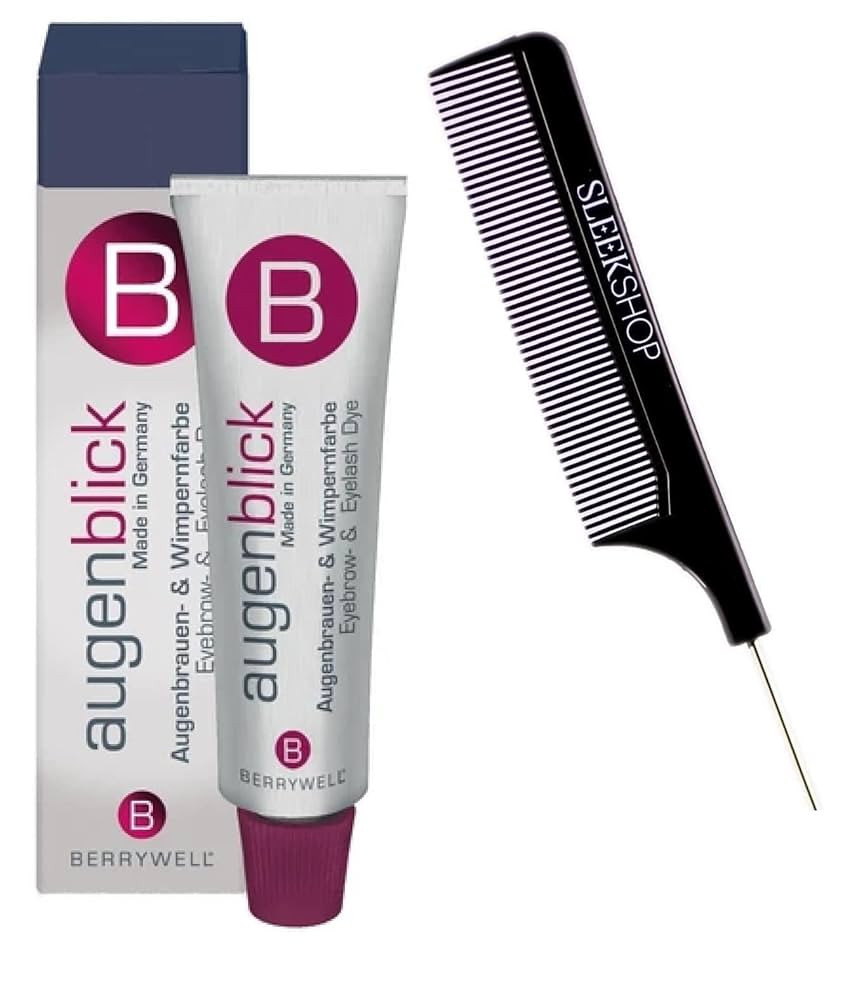 yper BerryweII AugenBlick Hair Color, Augen Blick Hair Dye Colour (w/SIeekshop Steel Pin Rat Tail Comb) Berry WeII Haircolor, Made in Germany (#3 Natural Brown, 0.51 oz) | Amazon (US)