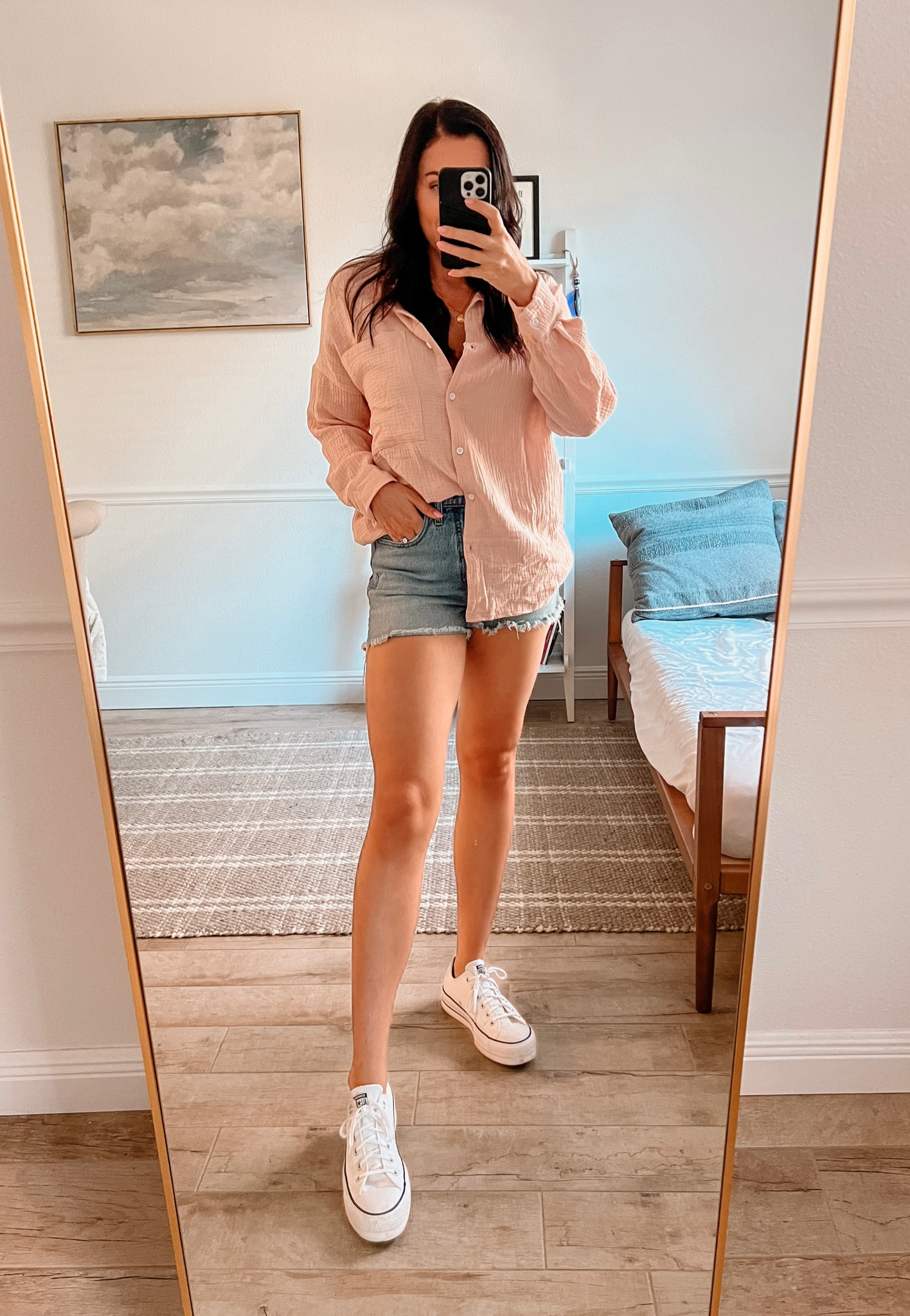 Lightweight shacket outfit from Amazon 