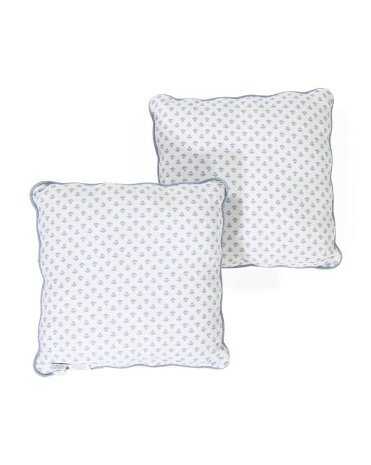 2pk Cotton Seaweed Striped Euro Pillows | TJ Maxx