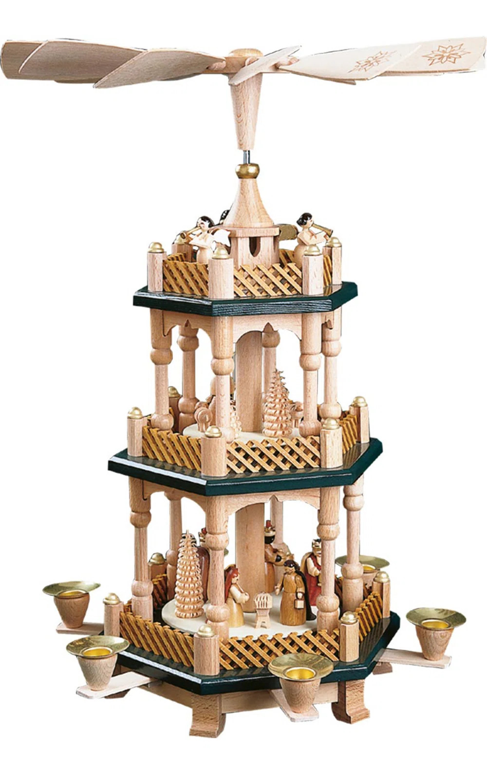 The Holiday Aisle® Richard Glaesser Nativity Scene, Wise men, Shepherds and Angels Pyramid - 3 t... | Wayfair North America