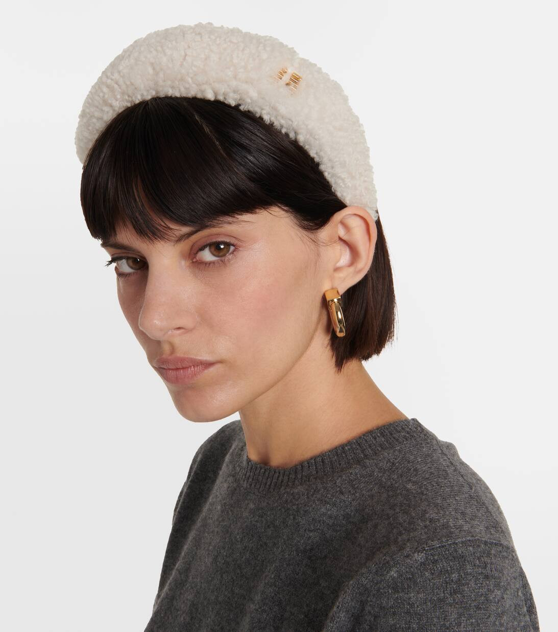 Logo shearling headband | Mytheresa (INTL)