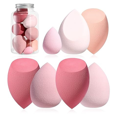 Makeup Sponge Set BS-MALL 7 Pcs Blender Sponge for Liquid, Cream, and Powder, Multi-colored Makeu... | Amazon (US)