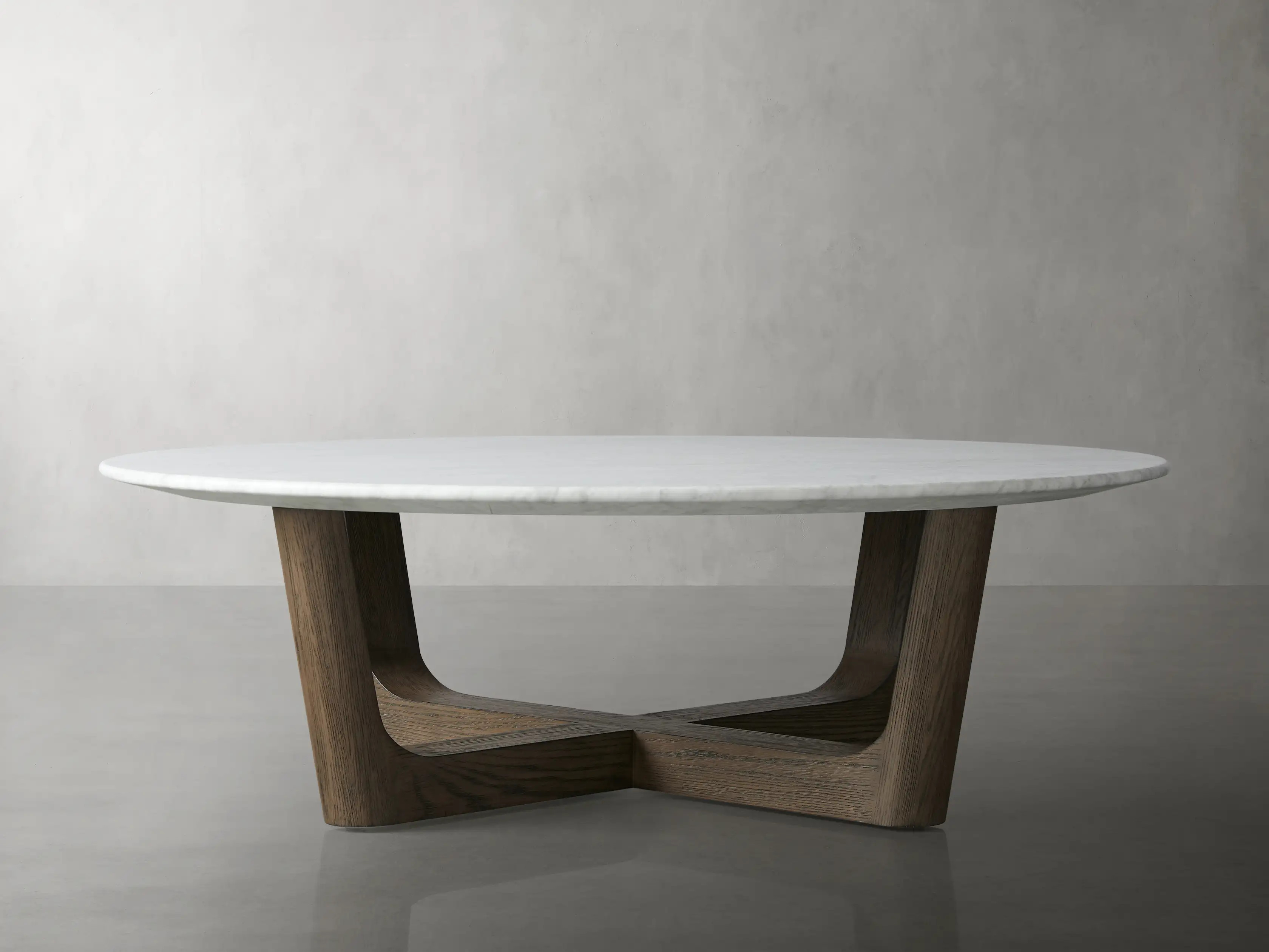 Saint Germain Round Stone Coffee Table with Rennes Base | Arhaus